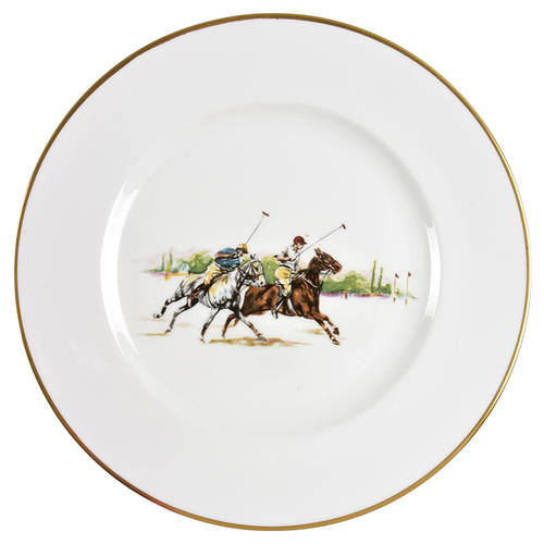 Polo Scene Dinner Plate