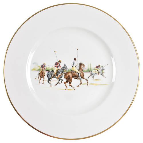 Polo Scene Dinner Plate