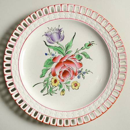 Old Strasbourg (Off White Background) Pierced Edge Salad Plate