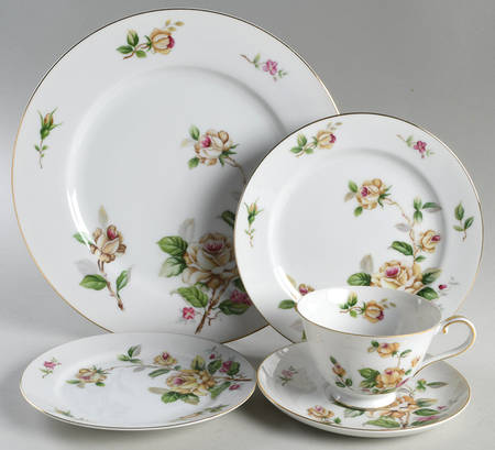 Golden Rose 5 Piece Place Setting