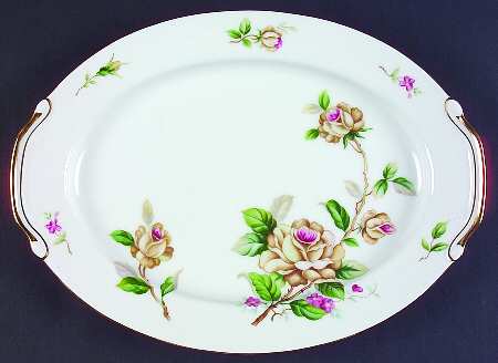 Golden Rose 14" Oval Serving Platter