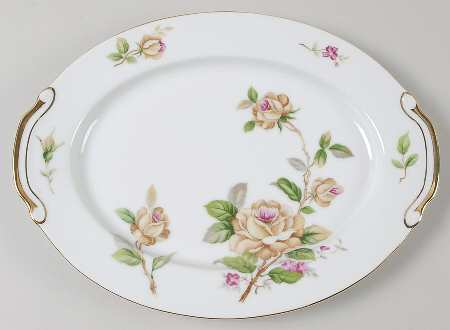 Golden Rose 11" Oval Serving Platter