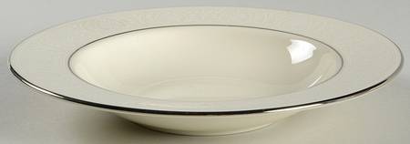 Courtyard Platinum Rim Soup Bowl by Lenox