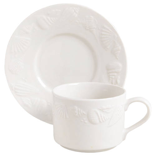 Seashore Flat Cup & Saucer Set