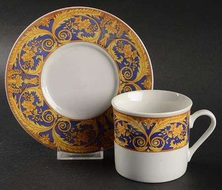 Valetta Blue Flat Cup & Saucer Set