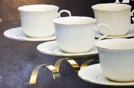 Royal Gold Flat Cup & Saucer Set
