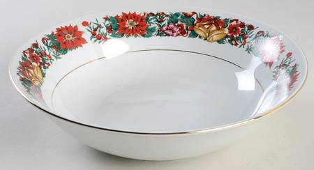Holiday Cheer 9" Round Vegetable Bowl