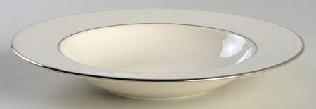 Courtyard Platinum Rim Soup Bowl