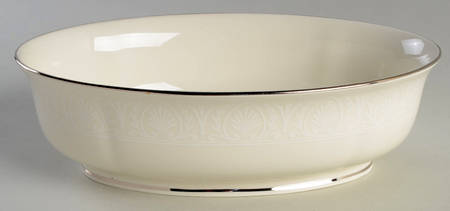 Courtyard Platinum 10" Oval Vegetable Bowl