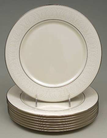 Courtyard Platinum Dinner Plate - Set of 8