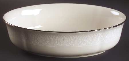 Courtyard Platinum 10" Oval Vegetable Bowl by Lenox