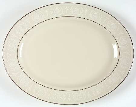 Courtyard Platinum 13" Oval Serving Platter