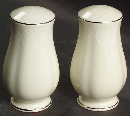 Courtyard Platinum Salt & Pepper Set by Lenox