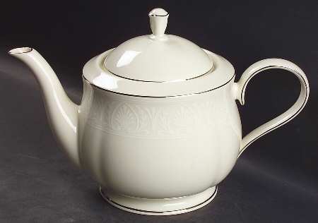 Courtyard Platinum Teapot & Lid by Lenox