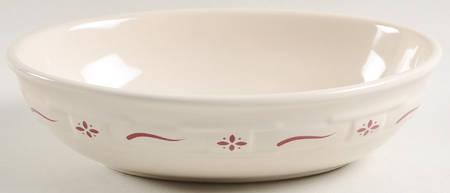 Woven Traditions Red 9" Oval Vegetable Bowl
