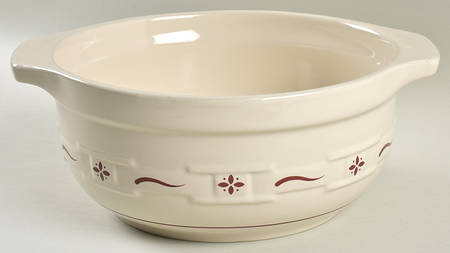 Woven Traditions Red 4 Quart Round Casserole No Lid