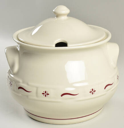 Woven Traditions Red Tureen &  Lid