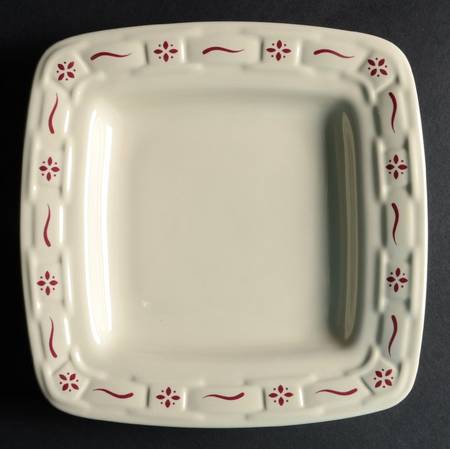 Woven Traditions Red Square Bread & Butter Plate