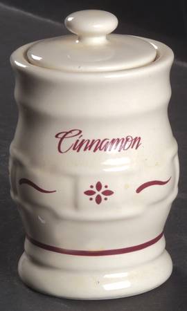 Woven Traditions Red Cinnamon Spice Jar & Lid