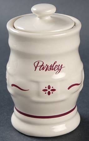 Woven Traditions Red Parsley Spice Jar & Lid by Longaberger
