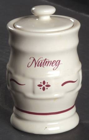 Woven Traditions Red Nutmet Spice Jar & Lid by Longaberger