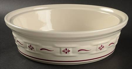 Woven Traditions Red 1.5 Quart Round Casserole No Lid