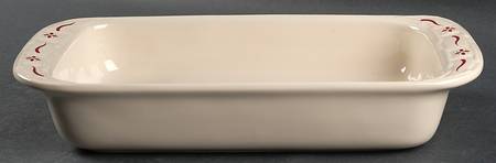 Woven Traditions Red 15" Rectangular Baker by Longaberger