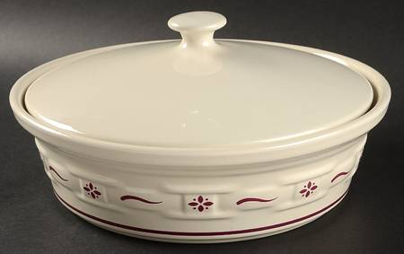 Woven Traditions Red 1.5 Qt Round Covered Casserole by Longaberger