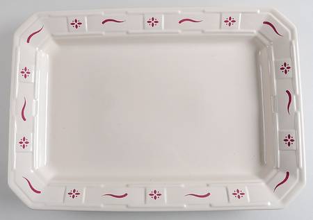 Woven Traditions Red 17" Rectangular Tray