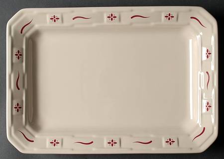 Woven Traditions Red 13" Rectangular Serving Platter by Longaberger