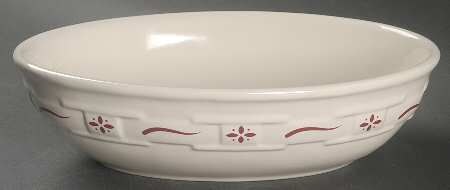 Woven Traditions Red 9" Oval Vegetable Bowl