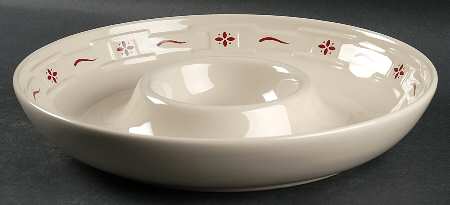 Woven Traditions Red 1 Piece Chip & Dip