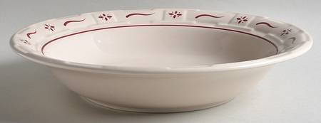 Woven Traditions Red 12" Pasta Serving Bowl