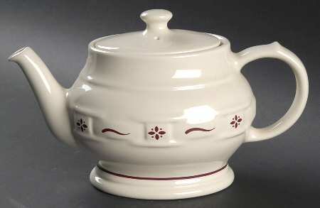 Woven Traditions Red Teapot & Lid