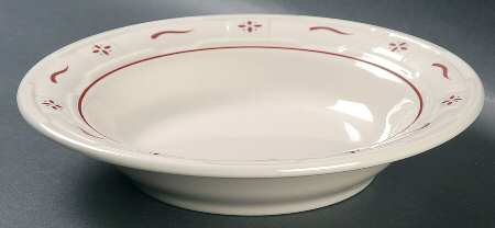 Woven Traditions Red Rim Soup Bowl