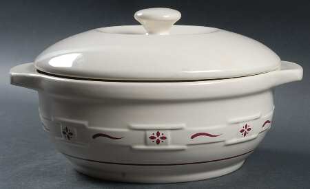 Woven Traditions Red 2.5 Qt Round Covered Casserole by Longaberger