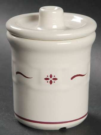 Woven Traditions Red Condiment Jar & Lid