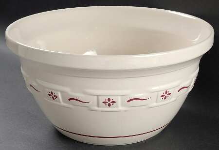 Woven Traditions Red 11" Mixing Bowl