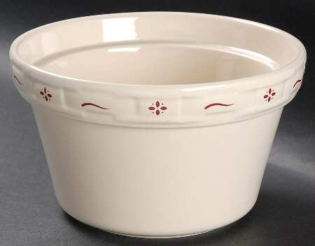 Woven Traditions Red 2 Qt Round Covered Casserole No Lid