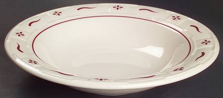 Woven Traditions Red 9" Individual Pasta Bowl
