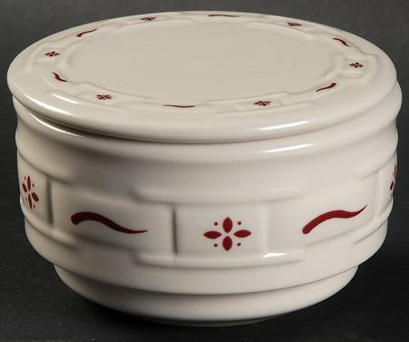 Woven Traditions Red Custard/Dip Cup & Lid/Coaster Set