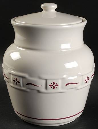 Woven Traditions Red Large Canister & Lid