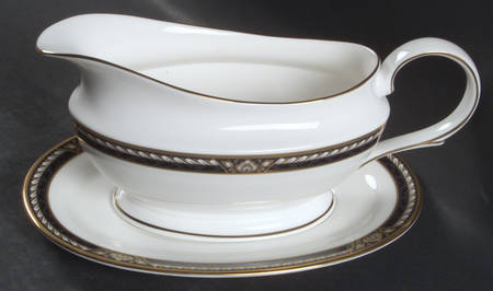 Golden Dynasty (White Background) Gravy Boat & Underplate