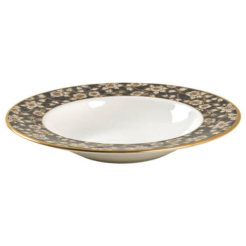Golden Dynasty (White Background) Rim Soup Bowl
