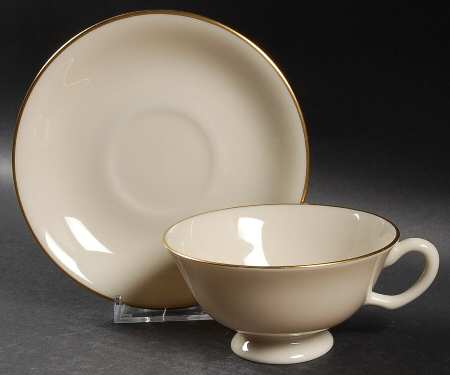 L26 Footed Cup & Saucer Set by Lenox