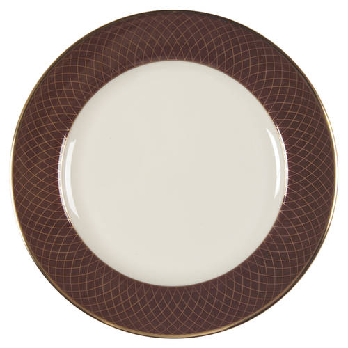 Au Courant Cocoa Bread & Butter Plate