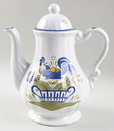 Chanteclerc Blue Coffee Pot & Lid