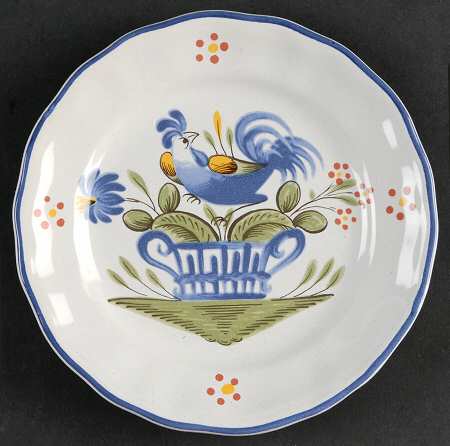 Chanteclerc Blue Bread & Butter Plate