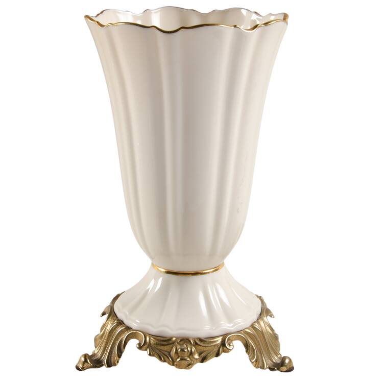 Symphony (Giftware, Gold Trim) 9" Electric Vase Shaped Lamp
