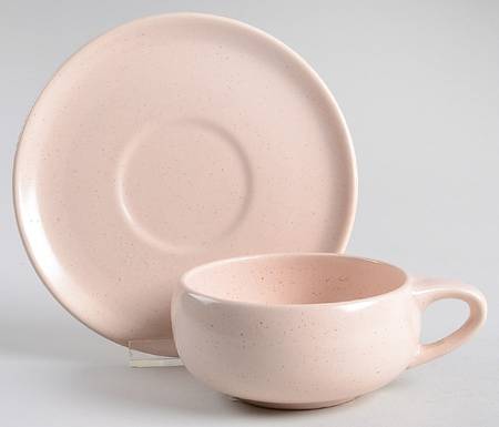 California Life Fawn (Matte) Flat Cup & Saucer Set
